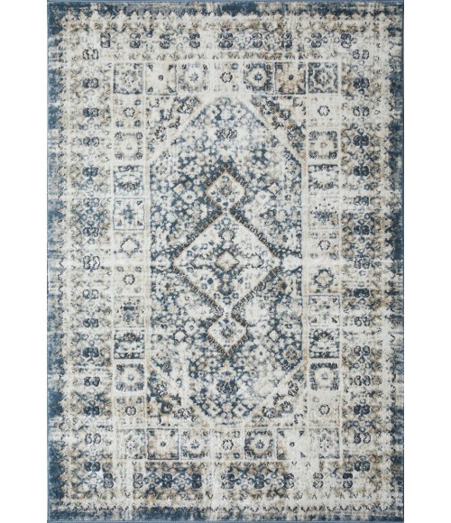 Loomaknoti Kehleigh Avelanz Blue/Cream EK014 4 ft. X 6 ft. Rectangle Rug