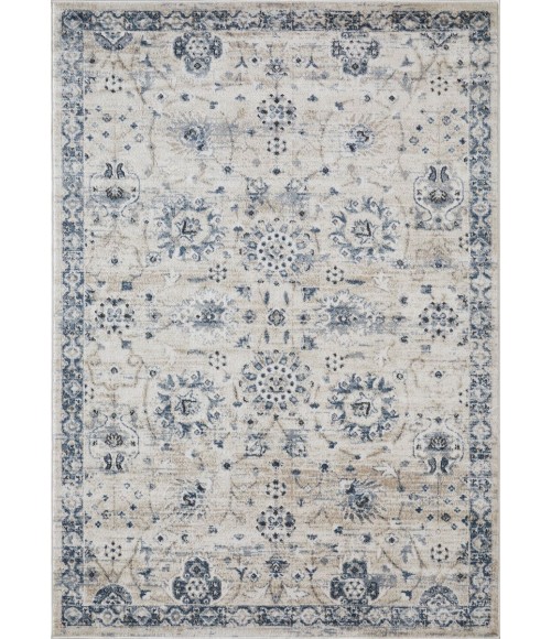 Loomaknoti Kehleigh Aylesh Cream/Blue Rug EK016 3 ft. 3 in. X 5 ft. 3 in. Rectangle - Rugs Town Loomaknoti Kehleigh Aylesh Cream/Blue EK016 3 ft. 3 in. X 5 ft. 3 in. Rectangle Rug