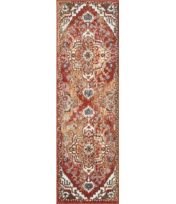 Loomaknoti Alsbrooke Zailorn Orange/Red EA006 2 ft. X 6 ft. 7 in. Rectangle Rug