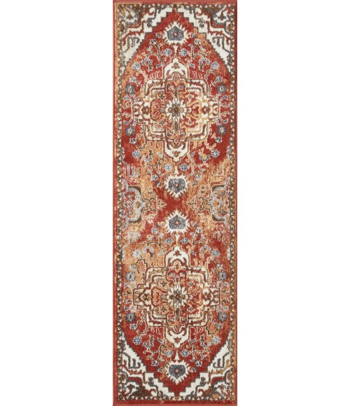 Loomaknoti Alsbrooke Zailorn Orange/Red EA006 2 ft. X 6 ft. 7 in. Rectangle Rug