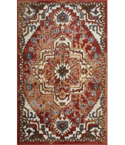 Loomaknoti Alsbrooke Zailorn Orange/Red EA006 3 ft. 3 in. X 5 ft. 3 in. Rectangle Rug