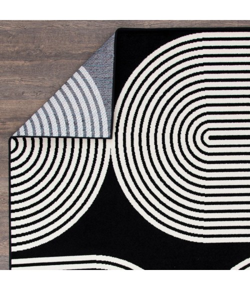 Loomaknoti Tecopa Milburm Black/White Rug ETR05BLW20 3 ft. 3” X 5 ft. 3” Rectangle - Rugs Town Loomaknoti Tecopa Milburm Black/White ETR05BLW20 3 ft. 3” X 5 ft. 3” Rectangle Rug