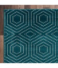 Loomaknoti Tecopa Kaharie Teal/White ETR21TEW08 2 ft. 3 in. X 3 ft. Rectangle Rug