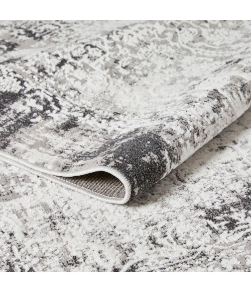 Loomaknoti Aysal Athna Gray/Cream EAY003 4 ft. X 6 ft. Rectangle Rug