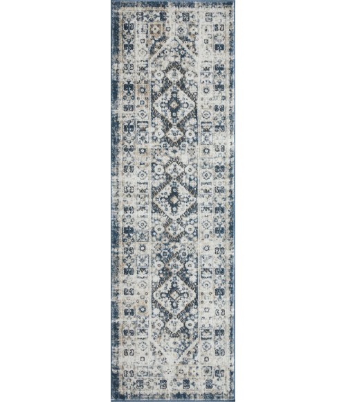 Loomaknoti Kehleigh Avelanz Blue/Cream EK014 2 ft. X 6 ft. 7 in. Rectangle Rug