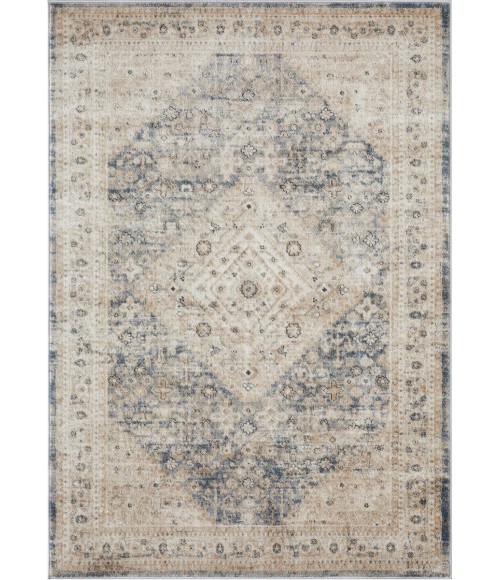 Loomaknoti Kehleigh Abagail Blue/Cream EK002 4 ft. X 6 ft. Rectangle Rug