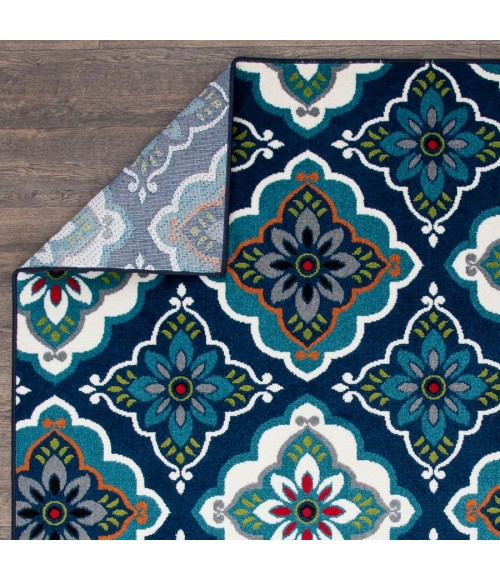 Loomaknoti Tecopa Turberry Blue/White Rug ETR16BWH08 2 ft. X 3 ft. Rectangle - Rugs Town Loomaknoti Tecopa Turberry Blue/White ETR16BWH08 2 ft. X 3 ft. Rectangle Rug