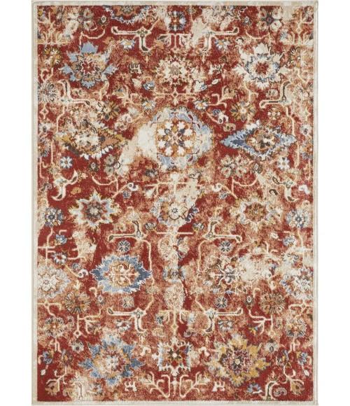 Loomaknoti Alsbrooke Amibell Orange/Red EA002 5 ft. 3 in. X 7 ft. 3 in. Rectangle Rug