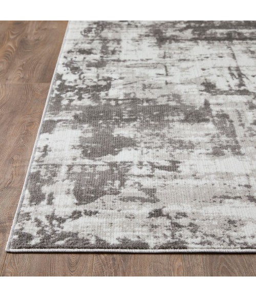 Loomaknoti Rhane Vearali Gray/Cream ER002 9 ft. 10 in. X 12 ft. 10 in. Rectangle Rug
