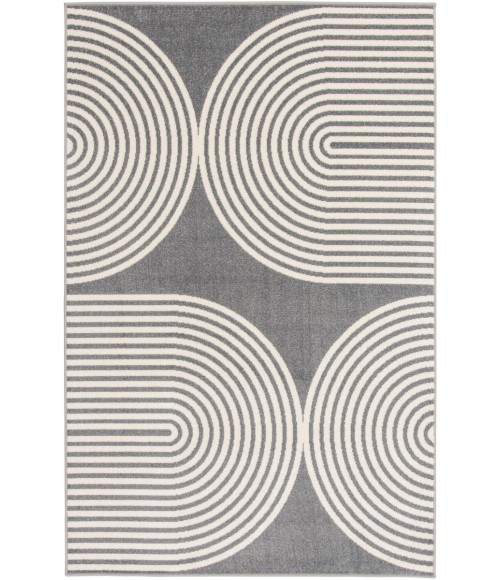Loomaknoti Tecopa Milburm Gray/White Rug ETR05GRW12 2 ft. X 6 ft. 7” Rectangle - Rugs Town Loomaknoti Tecopa Milburm Gray/White ETR05GRW12 2 ft. X 6 ft. 7” Rectangle Rug