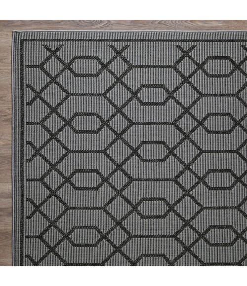 Loomaknoti Breyleigh Chendler Gray/Gray EB001 5 ft. 3 in. X 7 ft. 3 in. Rectangle Rug