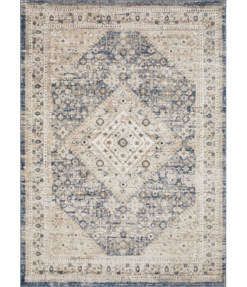 Loomaknoti Kehleigh Abagail Blue/Cream EK002 7 ft. 10 in. X 9 ft. 10 in. Rectangle Rug