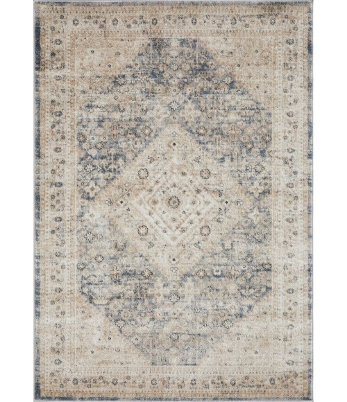 Loomaknoti Kehleigh Abagail Blue/Cream EK002 5 ft. 3 in. X 7 ft. 3 in. Rectangle Rug
