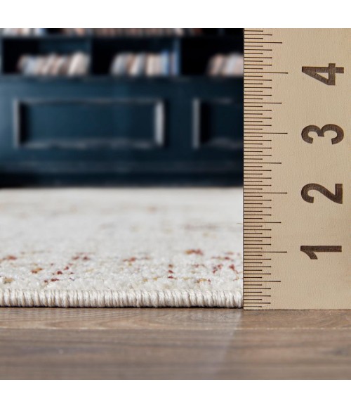 Loomaknoti Alsbrooke Temarnie Cream/Beige EA007 6 ft. 7 in. X 9 ft. 2 in. Rectangle Rug