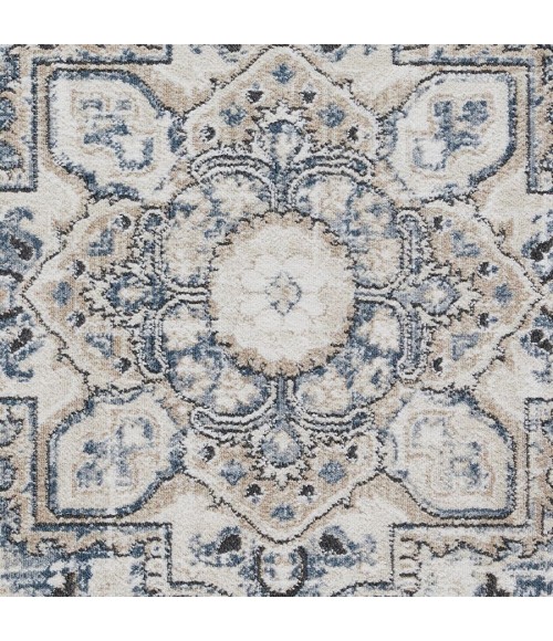 Loomaknoti Kehleigh Avalie Blue/Cream EK017 5 ft. 3 in. X 7 ft. 3 in. Rectangle Rug