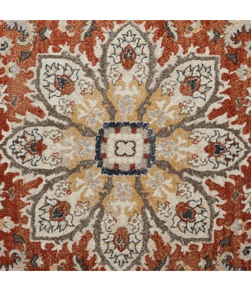 Loomaknoti Malanie Charler Red/Beige EM002 2 ft. X 3 ft. Rectangle Rug