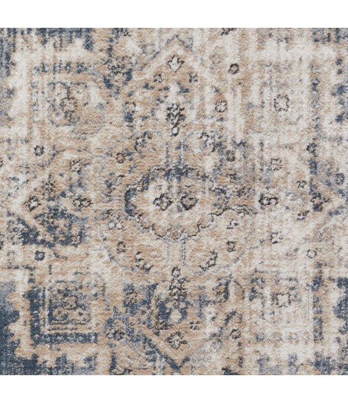 Loomaknoti Kehleigh Alarik Blue/Cream EK005 7 ft. 10 in. X 9 ft. 10 in. Rectangle Rug