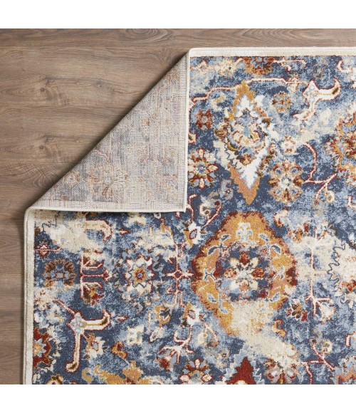 Loomaknoti Alsbrooke Amibell Blue/Cream EA002 7 ft. 10 in. X 9 ft. 10 in. Rectangle Rug