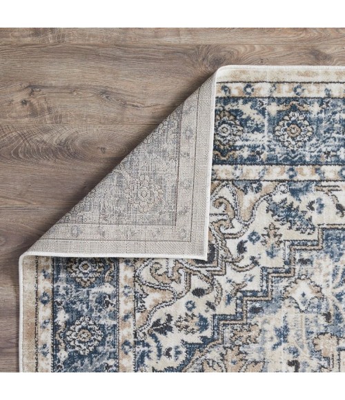 Loomaknoti Kehleigh Avalie Blue/Cream EK017 5 ft. 3 in. X 7 ft. 3 in. Rectangle Rug