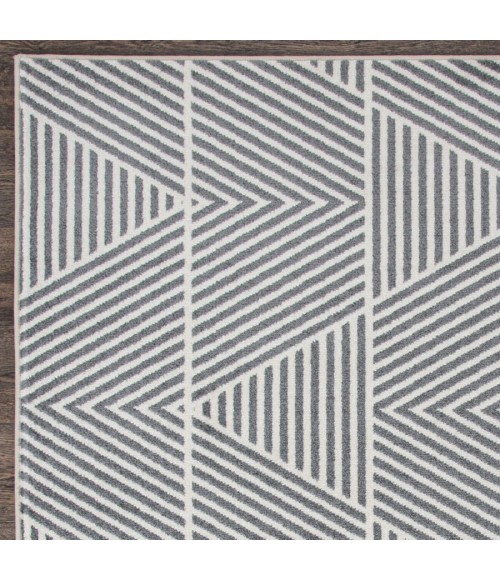 Loomaknoti Tecopa Symenia Gray/White Rug ETR10GRW12 2 ft. X 6 ft. 7” Rectangle - Rugs Town Loomaknoti Tecopa Symenia Gray/White ETR10GRW12 2 ft. X 6 ft. 7” Rectangle Rug