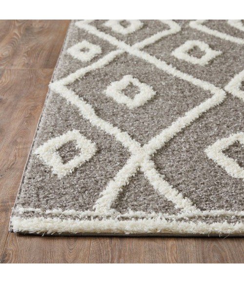 Loomaknoti Vemoa Avonako Gray/Cream EV003 3 ft. 3” X 5 ft. 3” Rectangle Rug