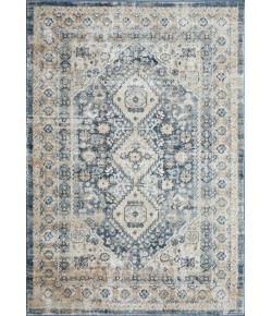 Loomaknoti Kehleigh Awester Blue/Cream EK018 4 ft. X 6 ft. Rectangle Rug