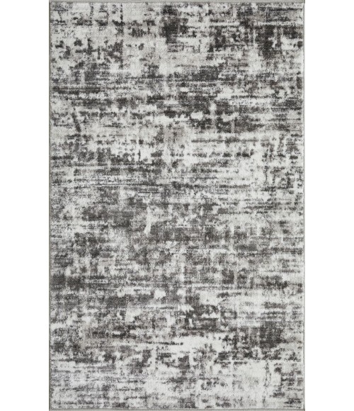 Loomaknoti Rhane Akason Gray/Cream ER009 3 ft. 3” X 5 ft. 3” Rectangle Rug