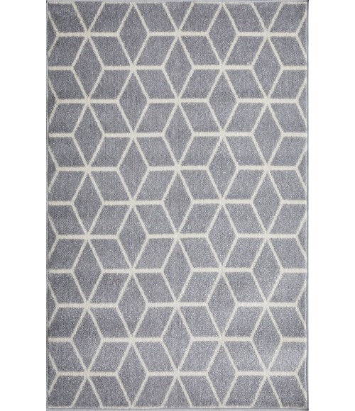 Loomaknoti Kissandrah Beraddo Gray/Cream EKI003 3 ft. 3 in. X 5 ft. 3 in. Rectangle Rug