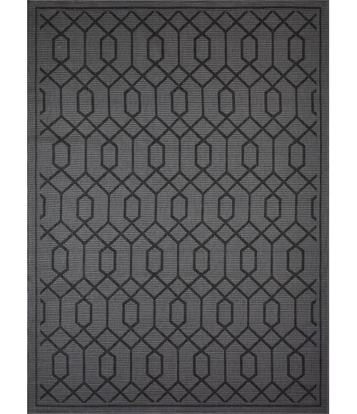 Loomaknoti Breyleigh Chendler Gray/Gray EB001 9 ft. 10 in. X 12 ft. 10 in. Rectangle Rug