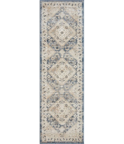 Loomaknoti Kehleigh Abagail Blue/Cream EK002 2 ft. X 6 ft. 7 in. Rectangle Rug