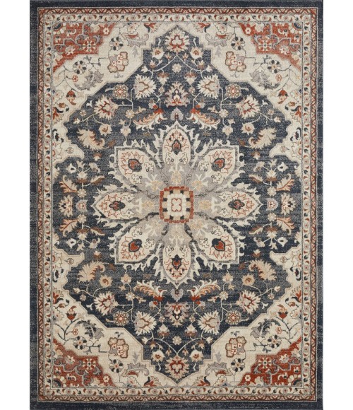 Loomaknoti Malanie Charler Blue/Beige EM002 9 ft. 10 in. X 12 ft. 10 in. Rectangle Rug