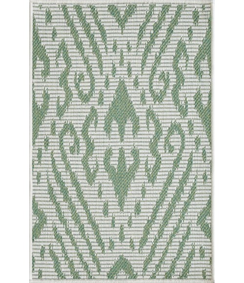 Loomaknoti Breyleigh Calitrah Cream/Green EB005 2 ft. X 3 ft. Rectangle Rug