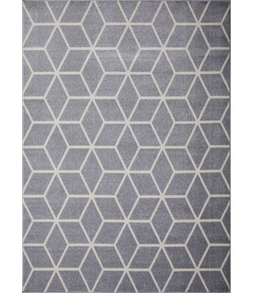 Loomaknoti Kissandrah Beraddo Gray/Cream EKI003 6 ft. 7 in. X 9 ft. 2 in. Rectangle Rug