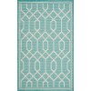 Loomaknoti Breyleigh Chendler Teal/Cream EB001 3 ft. X 5 ft. Rectangle Rug