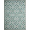 Loomaknoti Breyleigh Chendler Cream/Blue EB001 9 ft. 10 in. X 12 ft. 10 in. Rectangle Rug