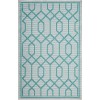Loomaknoti Breyleigh Chendler Cream/Blue EB001 3 ft. X 5 ft. Rectangle Rug