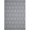 Loomaknoti Breyleigh Chendler Cream/Blue EB001 6 ft. 7 in. X 9 ft. 2 in. Rectangle Rug
