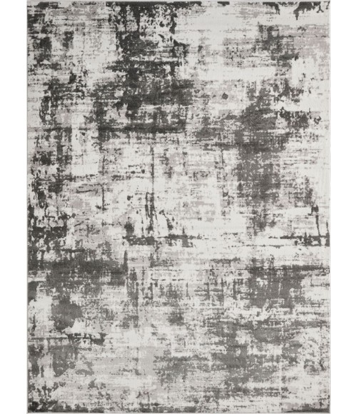 Loomaknoti Rhane Vearali Gray/Cream ER002 9 ft. 10 in. X 12 ft. 10 in. Rectangle Rug