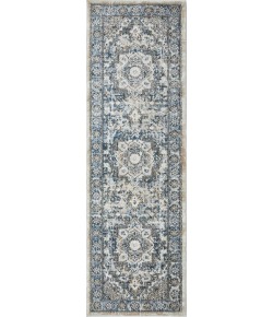 Loomaknoti Kehleigh Avalie Blue/Cream EK017 2 ft. X 6 ft. 7 in. Rectangle Rug