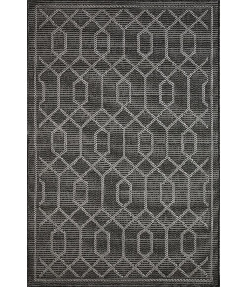 Loomaknoti Breyleigh Chendler Gray/Gray EB001 4 ft. X 6 ft. Rectangle Rug