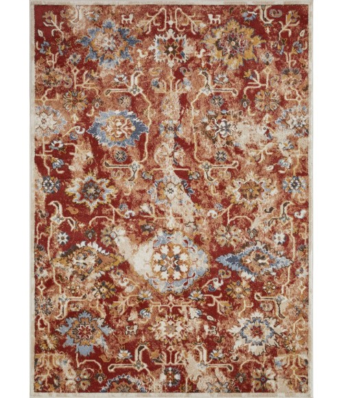 Loomaknoti Alsbrooke Amibell Orange/Red EA002 9 ft. 10 in. X 12 ft. 10 in. Rectangle Rug