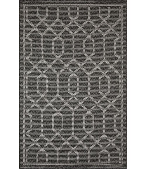 Loomaknoti Breyleigh Chendler Gray/Gray EB001 3 ft. X 5 ft. Rectangle Rug