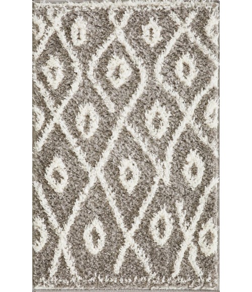 Loomaknoti Vemoa Avonako Gray/Cream EV003 2 ft.  X 3 ft.  Rectangle Rug