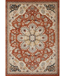 Loomaknoti Malanie Charler Red/Beige EM002 6 ft. 7 in. X 9 ft. 2 in. Rectangle Rug