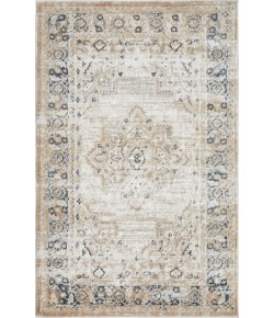 Loomaknoti Kehleigh Zayari Cream/Blue EK006 3 ft. 3 in. X 5 ft. 3 in. Rectangle Rug