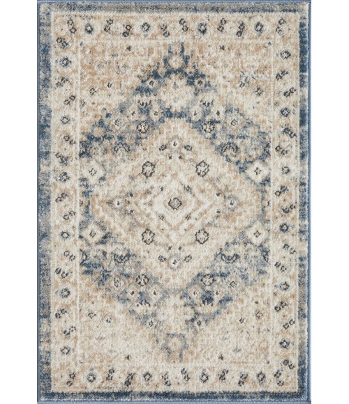 Loomaknoti Kehleigh Abagail Blue/Cream EK002 2 ft. X 3 ft. Rectangle Rug
