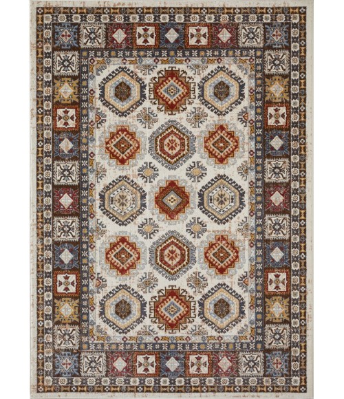 Loomaknoti Alsbrooke Delary Cream/Beige EA005 7 ft. 10 in. X 9 ft. 10 in. Rectangle Rug
