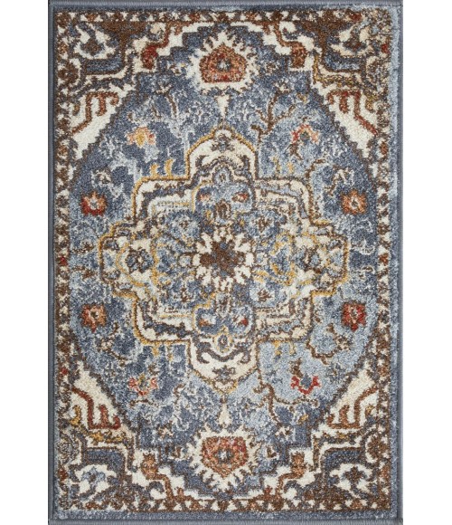 Loomaknoti Alsbrooke Zailorn Blue/Cream EA006 2 ft. X 3 ft. Rectangle Rug
