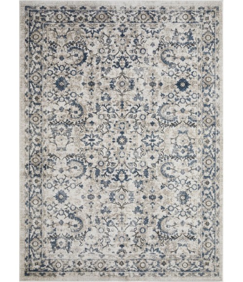Loomaknoti Kehleigh Otindas Cream/Blue EK010 9 ft. 10 in. X 12 ft. 10 in. Rectangle Rug