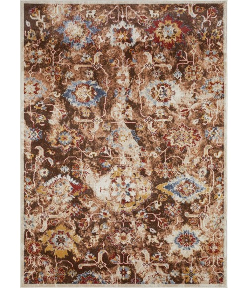 Loomaknoti Alsbrooke Amibell Brown/Red EA002 9 ft. 10 in. X 12 ft. 10 in. Rectangle Rug